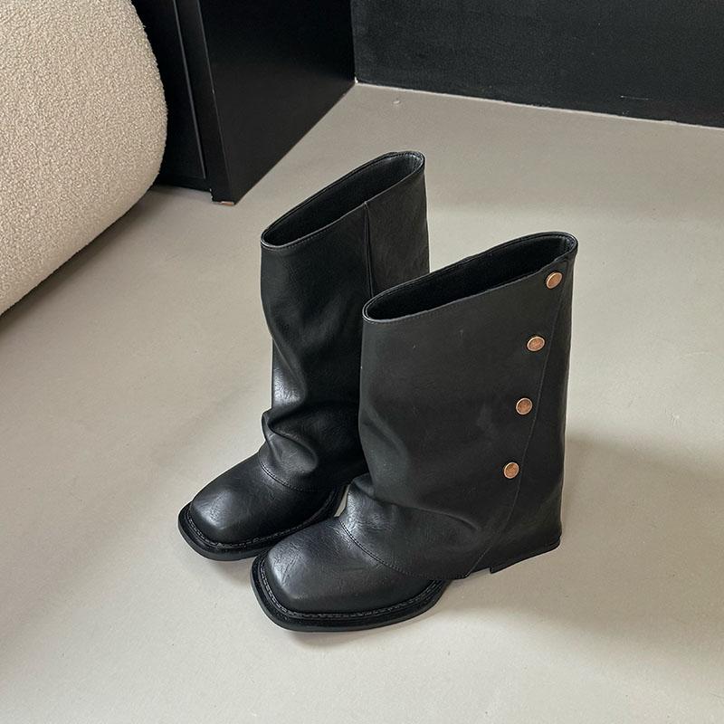 

Мода Мода Металлические Женские Ботильоны на Щиколотке на Каблуке 6 см Обувь Квадратный Носок Женские Короткие Западные Сапоги Обувь Слипоны Женские Туфли-Лодочки 35 чёрный