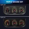 3in1 Water Temp Gauge 52MM Oil Pressure Gauge AMP Volt Meter 12V Kit Car Triple Gauge With Sensor