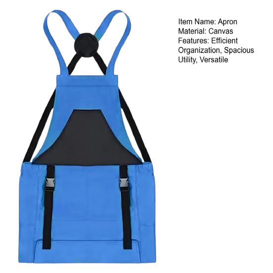Gardening Apron with Tool Pockets Large Capacity Harvesting Pouch for Outdoor Farming Fruit Picking Quick-Release Durable Canvas