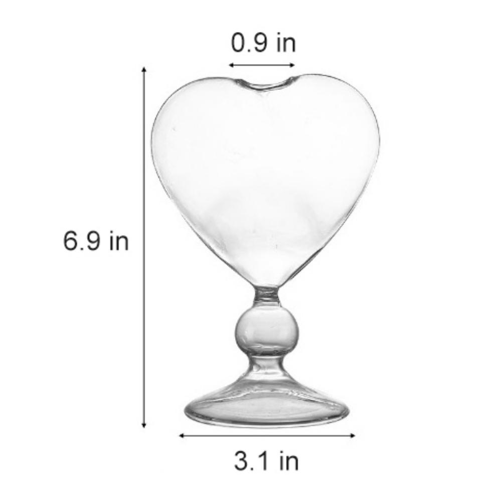 

Heart Shaped Cocktail Glass 310ML Wine Glass Clear Stripe Drinking Wine Glass Martini Cocktail Glasses Goblet Cup for Wedding 310ML