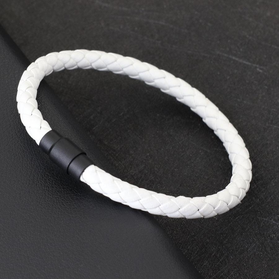 Noter Mens Leather Bracelet Bangle Black Magnet Buckle Matching Stackable Braslet Leisure Accessories Pulsera Hombre Jewelry