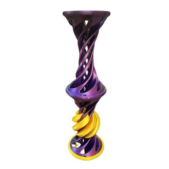 Jucărie Spirală Imprimată 3D cu Bilă de Lansare Piramidă Imposibilă Sculptură de Trecere Iluzie de Fir Vortex Eliberare Stres