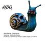 Trendy Gothic Desktop Accents Halloween Snail Skull Resin Statue, Creepy Horror Ornament with Dark Style Home Decor Shell, Scary for Party Haunted