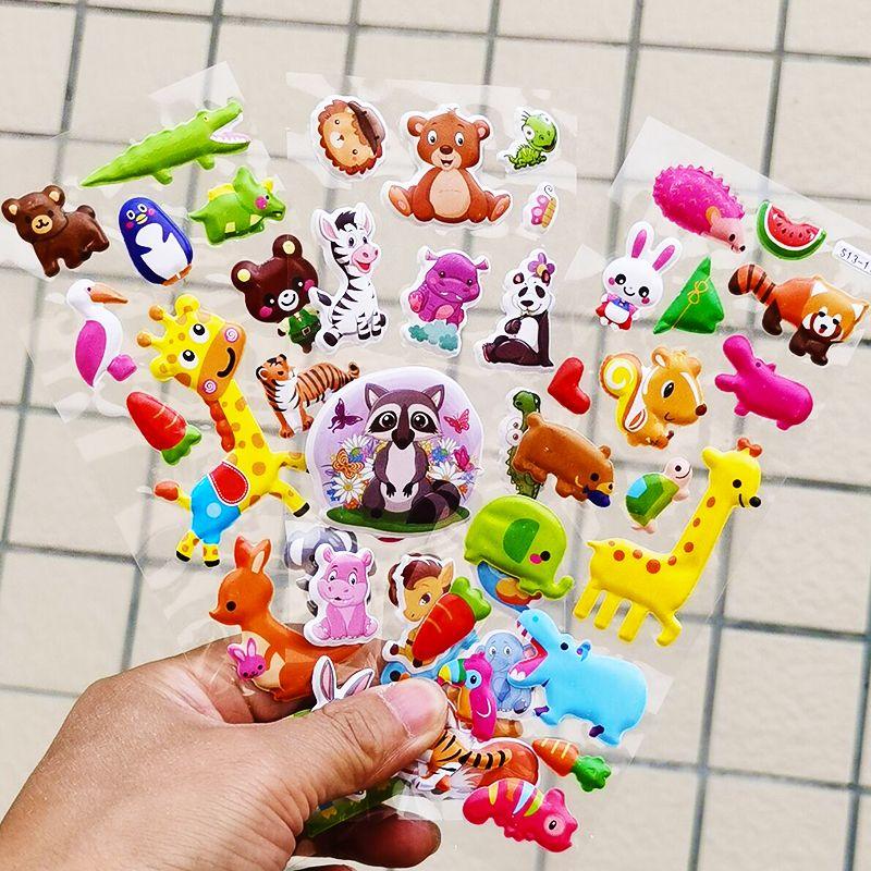 6pcs/set Children Sticker Cartoon Style Cute Stickers Scrapbook Album DIY Decoration Toy for Girls Boys Birthday Gifts TMZ
