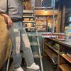 Ripped Denim Size Blue [Arcade] Women's Jeans, Lace, Repaired, Distressed, Pants, Jeans, Trousers, S,