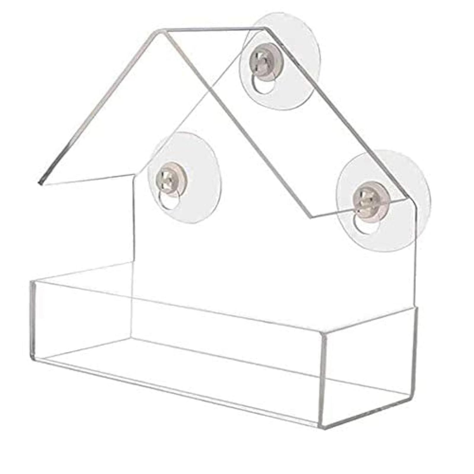 Transparent Bird House Outside The Window Wild Bird Watching House Garden Decoration Bird Feeder One Size