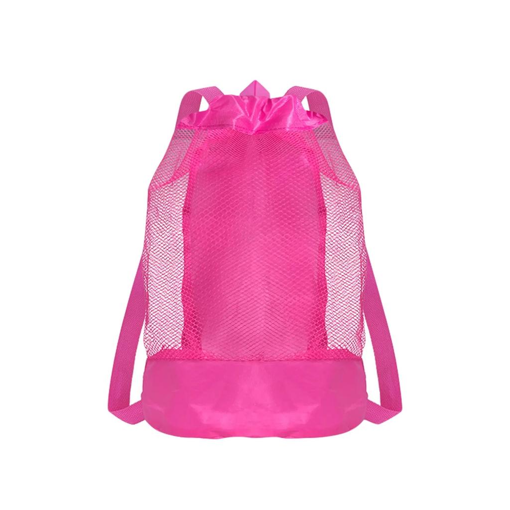 Extra-Large Sand-Resistant Drawstring Beach Backpack - Kids Pool Toys Storage Bag for Shell Collecting, Travel & Fitness
