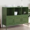 VidaXL Buffet, Cabinet with Legs and Compartments, Cupboard with Door, Interior Living Room Storage Furniture, Olive Green 843094