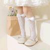 Fashionable Sweet Style Socks Lace Bowknot Decorations for Kids Lightweight Summer Calf Length Socks for Girls