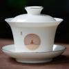 Chinese White Ceramic Kung Fu Tea Set with Gaiwan