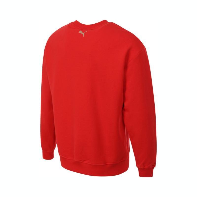 PUMA Sweatshirts Men's Red Crew Neck Moderate Other 631417-11