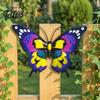 Rustproof Metal Wall Art Butterfly Decor for Garden Yard Patio, Large Iron Patio Decorations Hanging Sculpture, Outdoor Fence Farmhouse Decorative