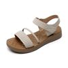 2025 Summer Fashion Soft Sole Wedge Sandals for Middle-Aged Women Shoes