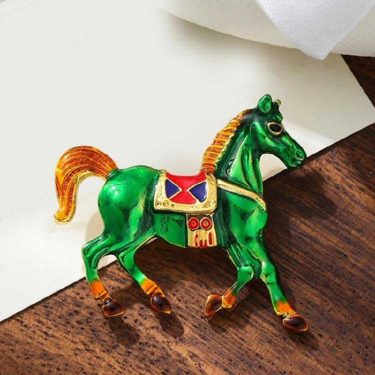 2pcs/3pcs Horse Shape Brooch Chic Decorative Collar Pin Perfect Gift Fashion Forward Badge For Friend Family