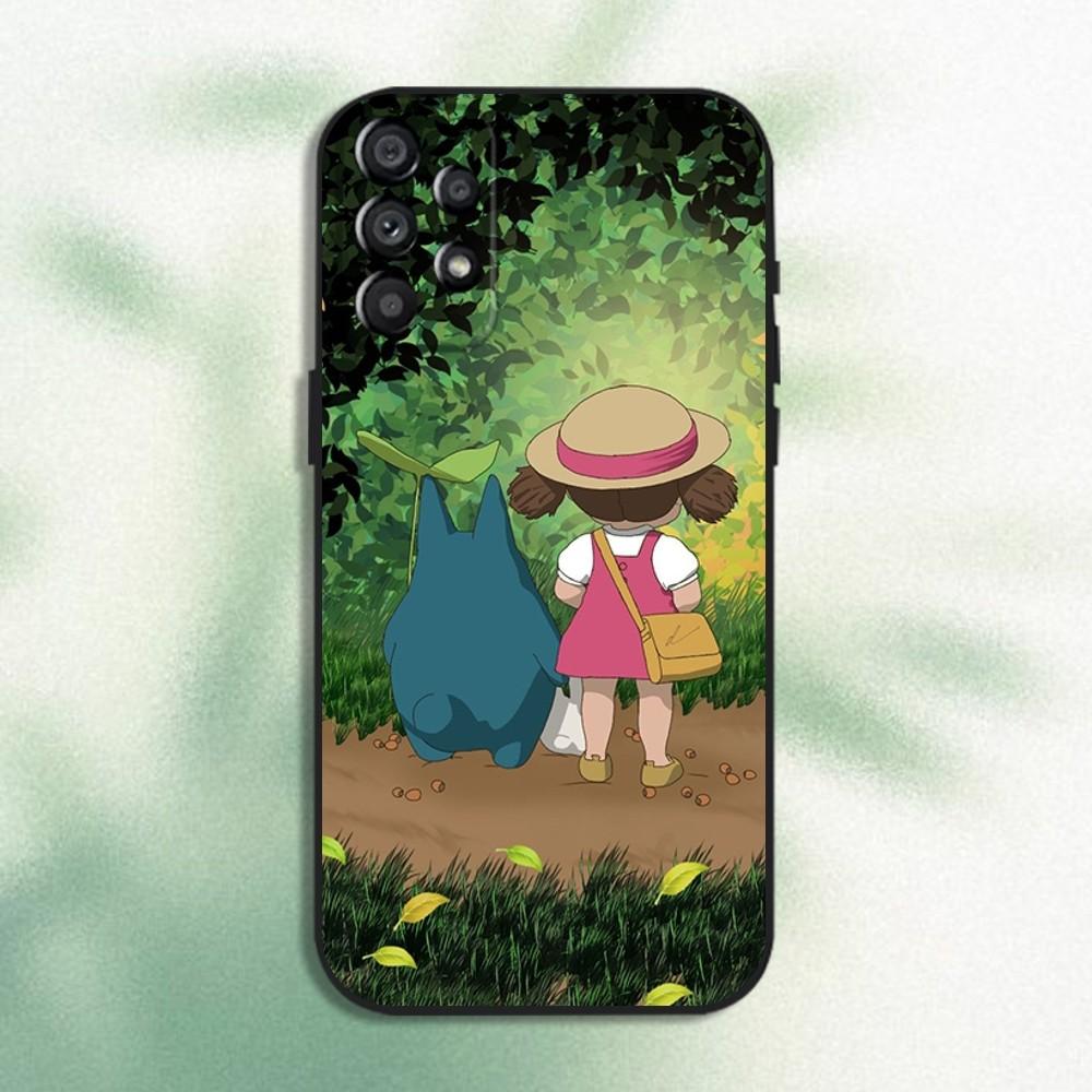 Anime T-Totoro-ES Cute Phone Case For Samsung Galaxy A20,A21s,A22,A31,A32,A52,A53,A72,73,A80 Soft Black Cover Samsung a52 a52S