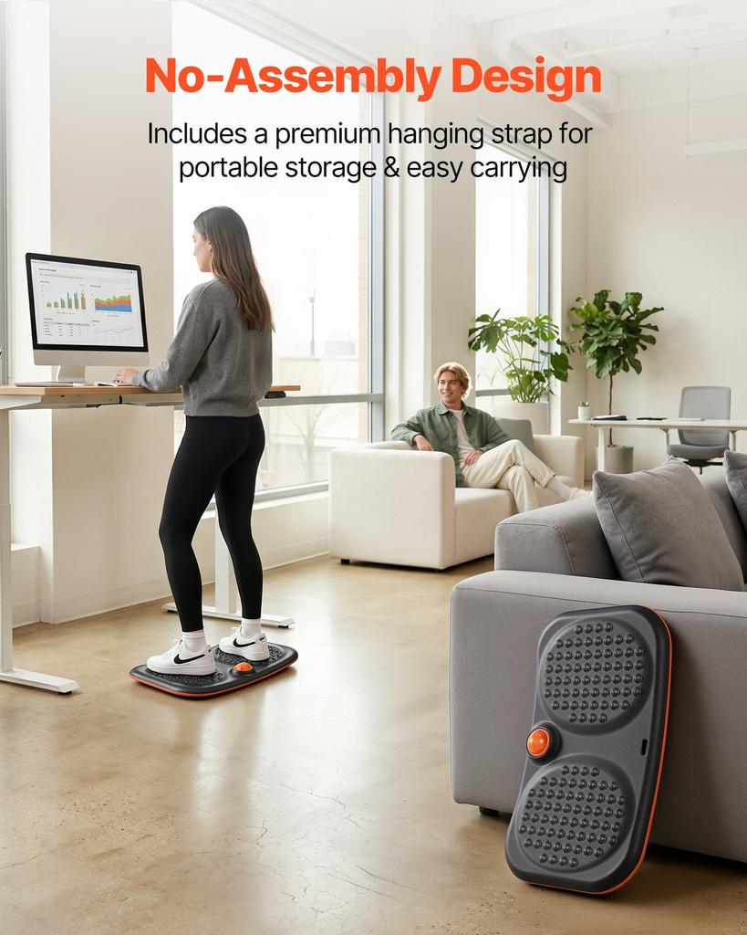 Balance Board, Wobble Board Trainer for Adults, Premium Balance Training Equipment Rocker, Compact & Lightweight for Core Workouts, Standing Desk