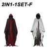 Halloween Cloak Witch Cloak Grim Reaper Costume Cloak Haunted House Costume Dress Up Horror Trick Costume Props