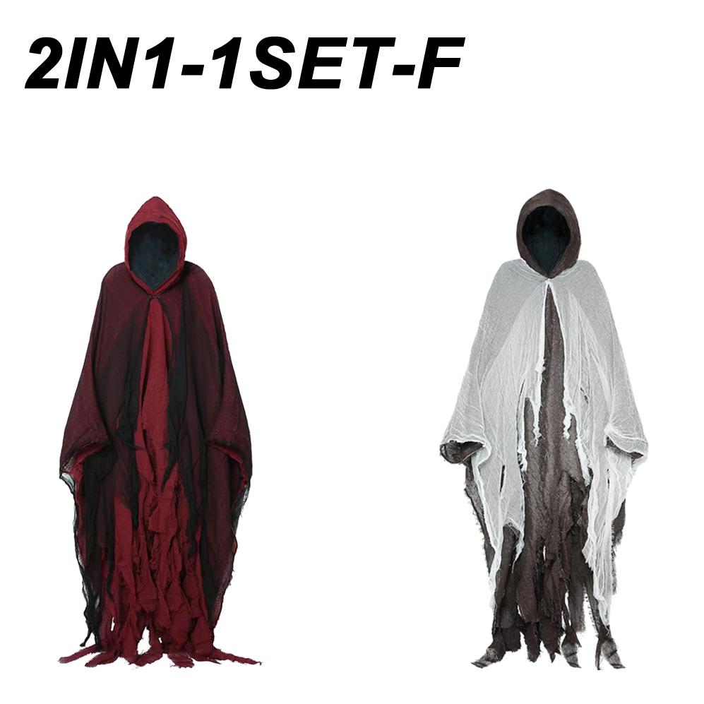 Halloween Cloak Witch Cloak Grim Reaper Costume Cloak Haunted House Costume Dress Up Horror Trick Costume Props