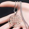 Stainless Steel Lucifer Sigil Necklace Baphomet Stamp Jewelry PAIMON Key Satanic Gothic N3521S03