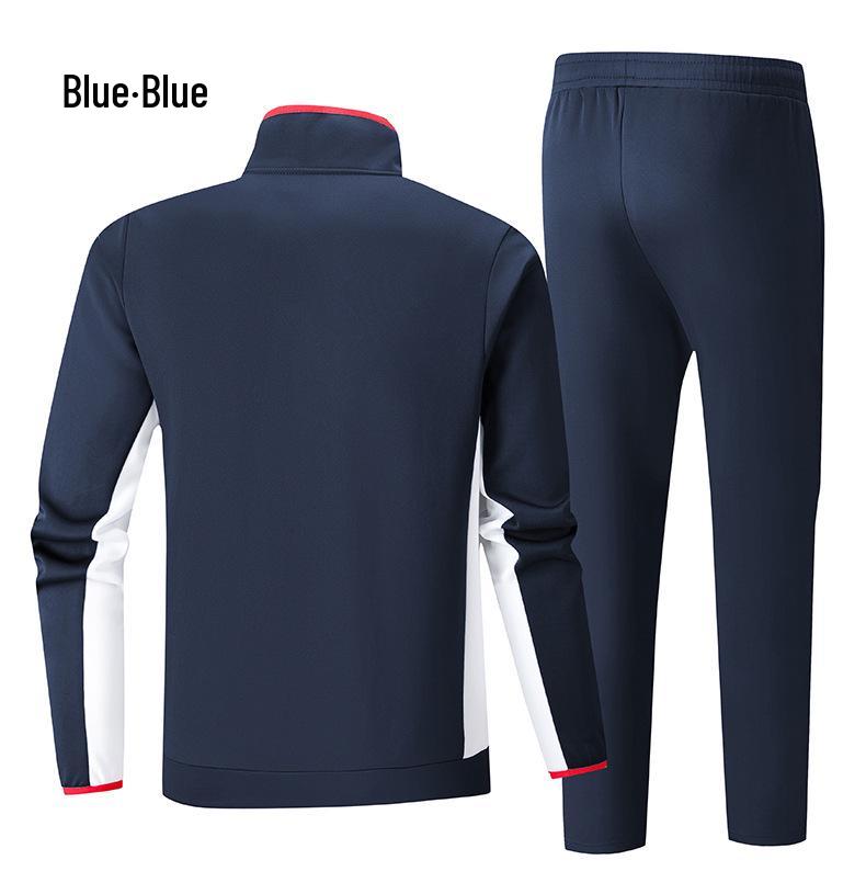 Unisex Chinese Martial Arts Sports Uniform: New Style Two-Piece Casual Suit with Stand-up Collar for Coaches and Teams Running or Training