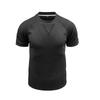 Men Solid Waffle Crew Neck Short Sleeve Loose Casual T Shirt