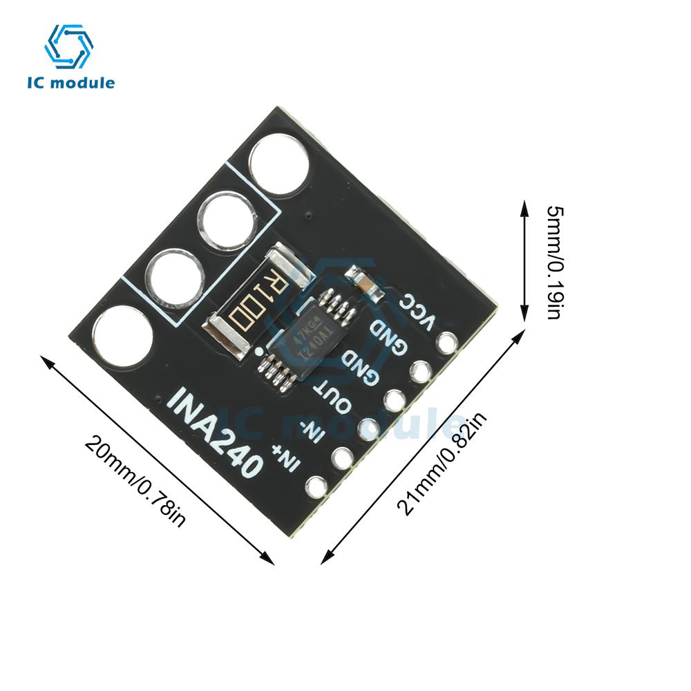 INA240A1/A2/A3/A4 Current Sense Amplifier Module - Bidirectional  Current Monitoring Acquisition Breakout Board