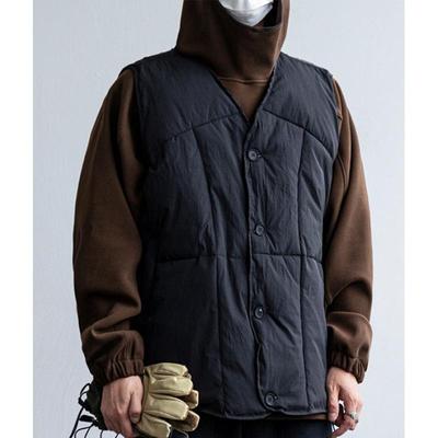 Herren Retro Verdickte Baumwollweste - Winter Kragenlos Ärmellos Arbeitskleidung Gilet