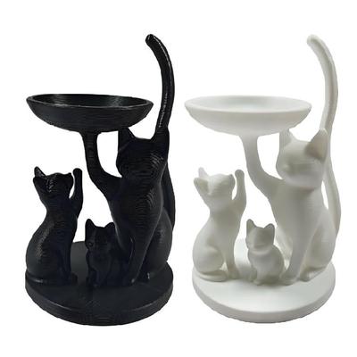 Artistic Black Cats Figurine Storage Solution Storage Tray For Earrings And Bracelets Decorative Home Decoration