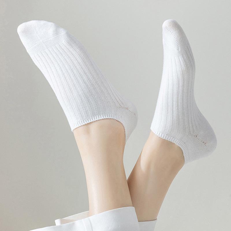 Women's No-Show Thin Breathable Ankle Socks - Spring/Summer Soft Solid Color