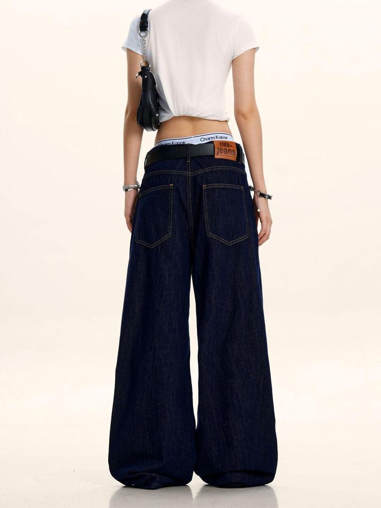 Yongfang Unisex Retro Wide-Leg Soft Jeans