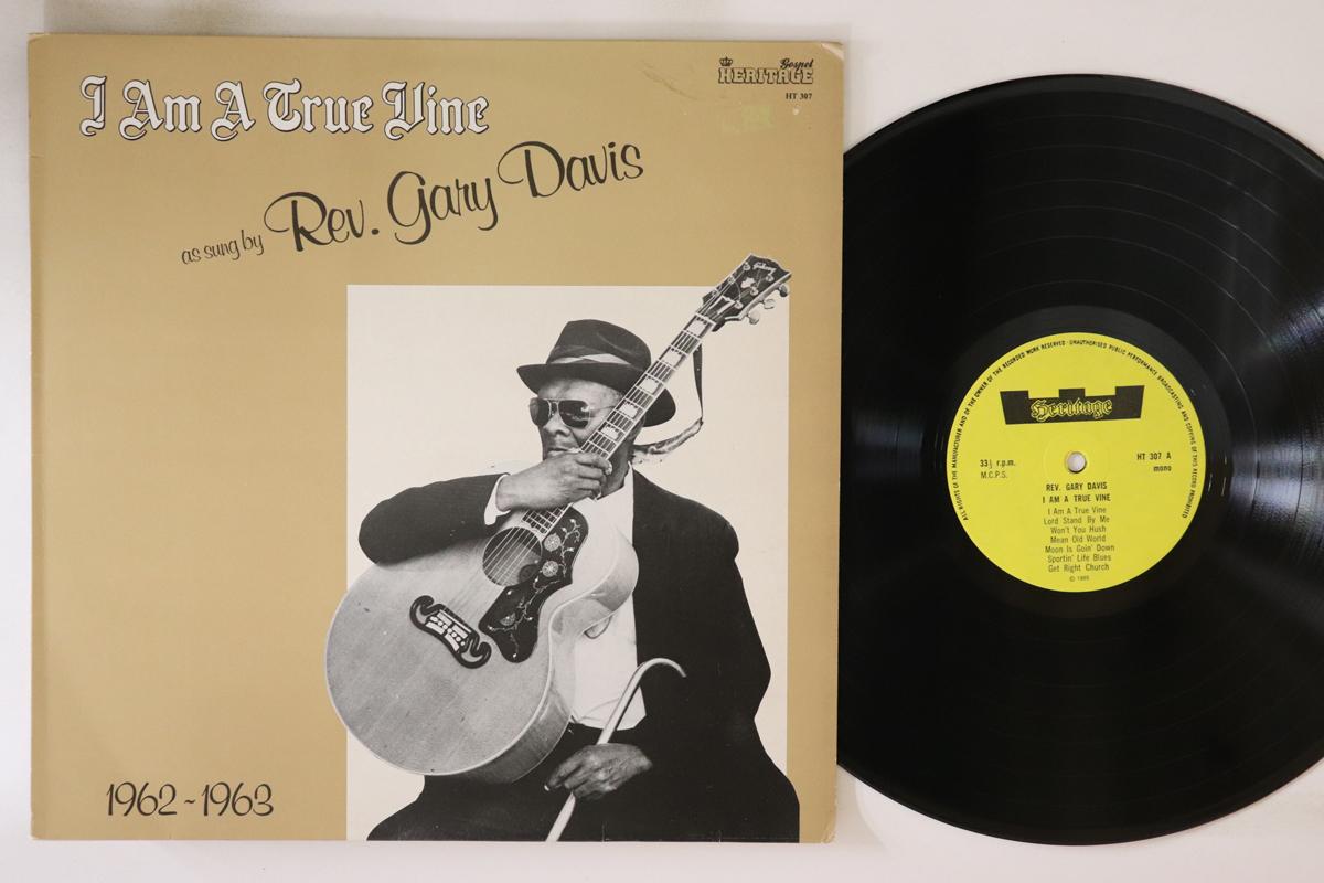 

LP Record REV. GARY DAVIS I Am A True Vine HT307 HERITAGE 1985 UK Blues Used