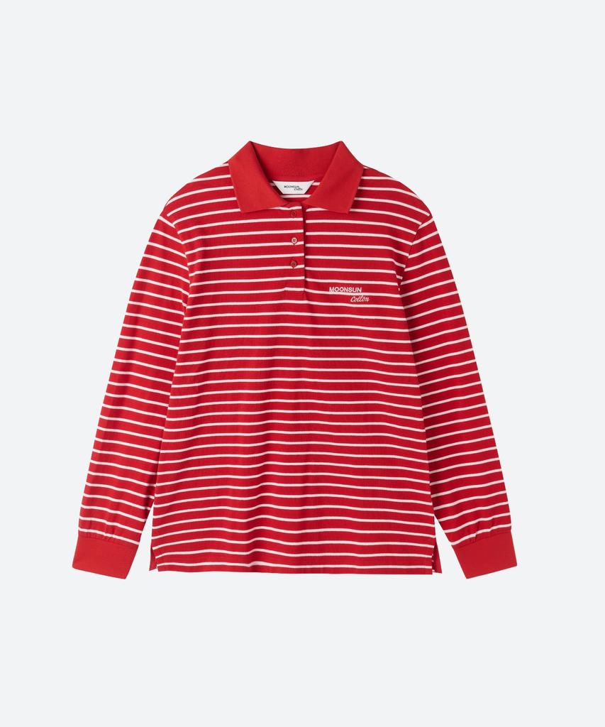 MOONSUN M.C Stripe Pk Shirt / Red Pink