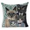 Cute Cartoon Animal Pet Cat Decorative Pillowcase Gift  Sofa Car Office Seat Cushion Cover Bedroom Room Home Decor