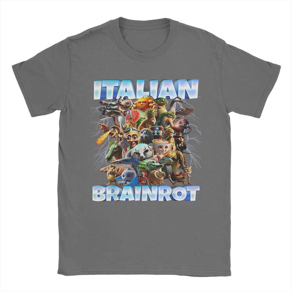 Italian Brainrot Characters Meme T Shirts Unisex 100 Cotton Novelty TShirts O Neck  Tees Short Sleeve Clothing Summer