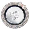 Engine Start Button Rhinestone Car Engine Start Ring Dress Up Accessories Button Cover Engine