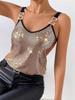 Women's Sequin Chain Spaghetti Strap Tank Top for Summer 2026