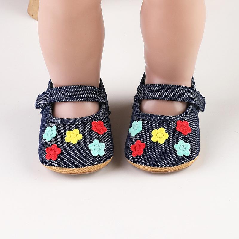 Newborn Infant Floral Princess Soft Sole Shoes for 0-1 Year Old Girls