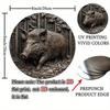 Vintage 3D Boar Metal Art 8x8 Inch Waterproof Wall Decor for Home Garage Gift