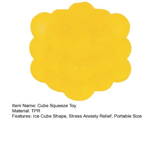 Mini Round Cube Squeeze Toy Stress Anxiety Relief Grape Ice Cube Sensory Toy Teens Adults Portable Soft TPR Cube Pinch Toy