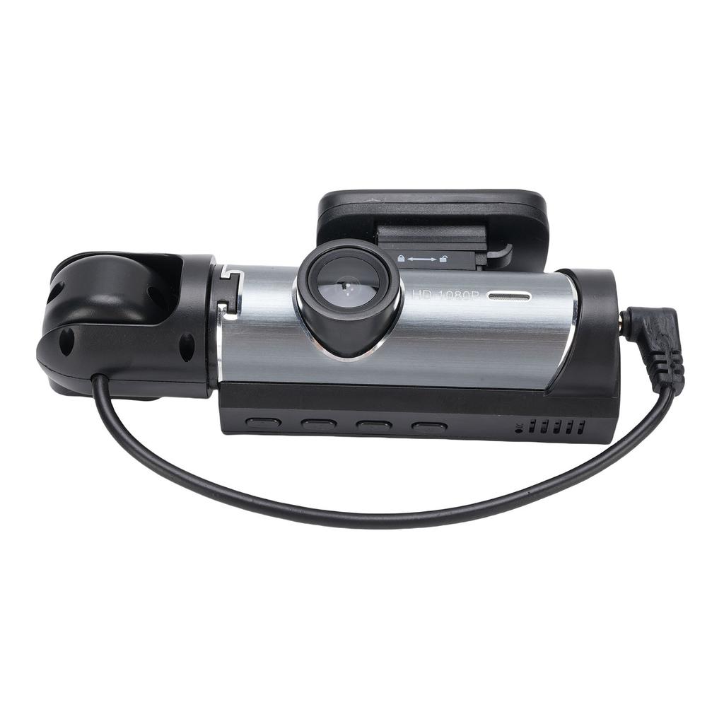 Dash Camera Front and Inside Dual Camera Multilingual 1080P HD DVR Driving Recorder with 3.16 Inch Screen