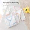 Babyprints Newborn Pure Cotton Long-Sleeve Crossover Bodysuit 2-Pack
