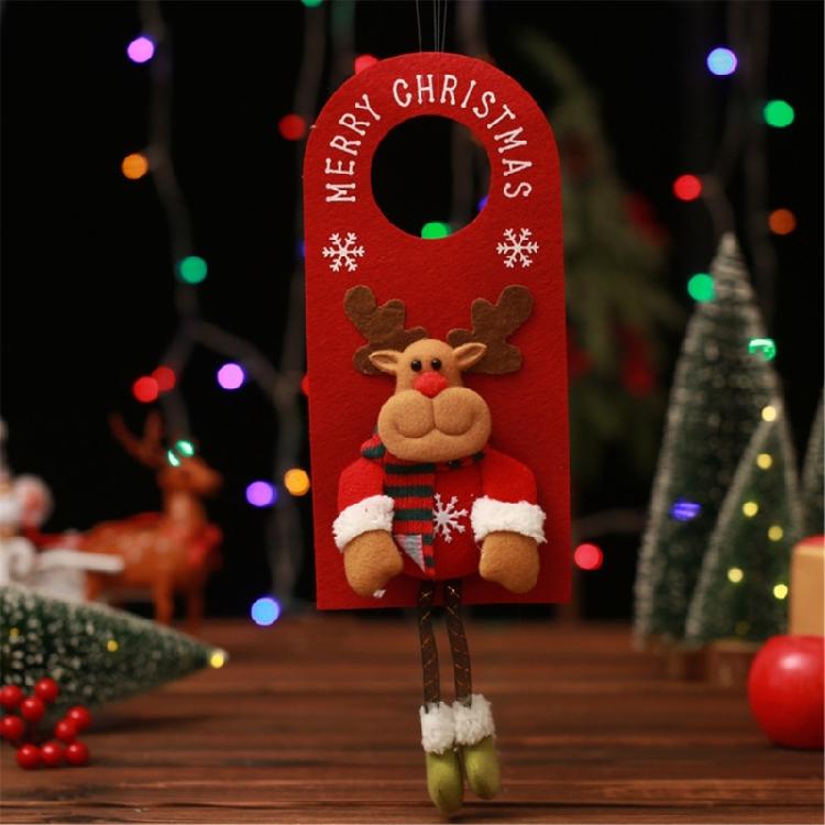 Unique Christmas Door Handle Hanger Christmas Series Figurine Door Hangings Comfortable Easy Install Festival Decors