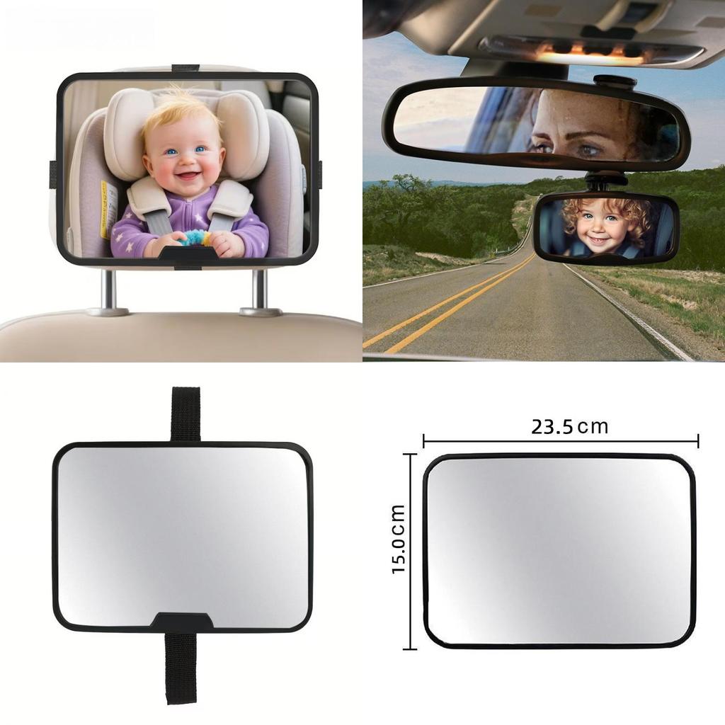Childrens Car Observation Mirror With Abs Frame For Baby Rear Seat Monitoring