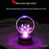 2025 Rechargeable Pink Crystal Lotus LED Buddha Night Lamp