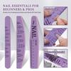 1PC Nail File With Scale Nail Art Double-sided 100/180 Grit Nail File Grinding Sanding Buffer Buffing Manicure Tool