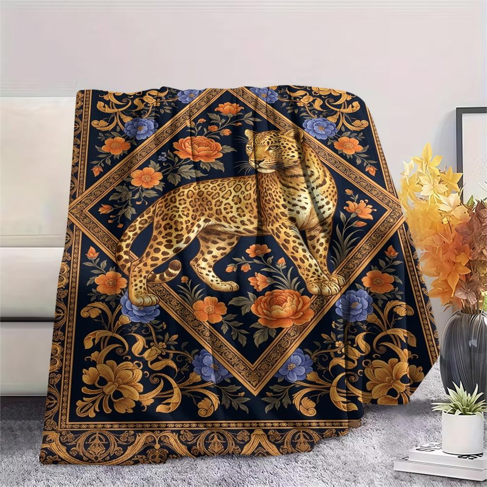 1 Stück Folk Art Druck Flanell Decke, Hohe Qualität, Bequem für Alle Jahreszeiten, Heimdekoration, Wärme und Komfort