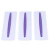 3Pcs Cake Scraper Premium Plastic Durable Glossy Surface Easy Operation Icing Smoother