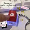 LED Keyboard Keychain Mechanical Button Fidget Key Switch Caps Finger Toys Relief Stress Small Gifts Car Key Ring For Adults
