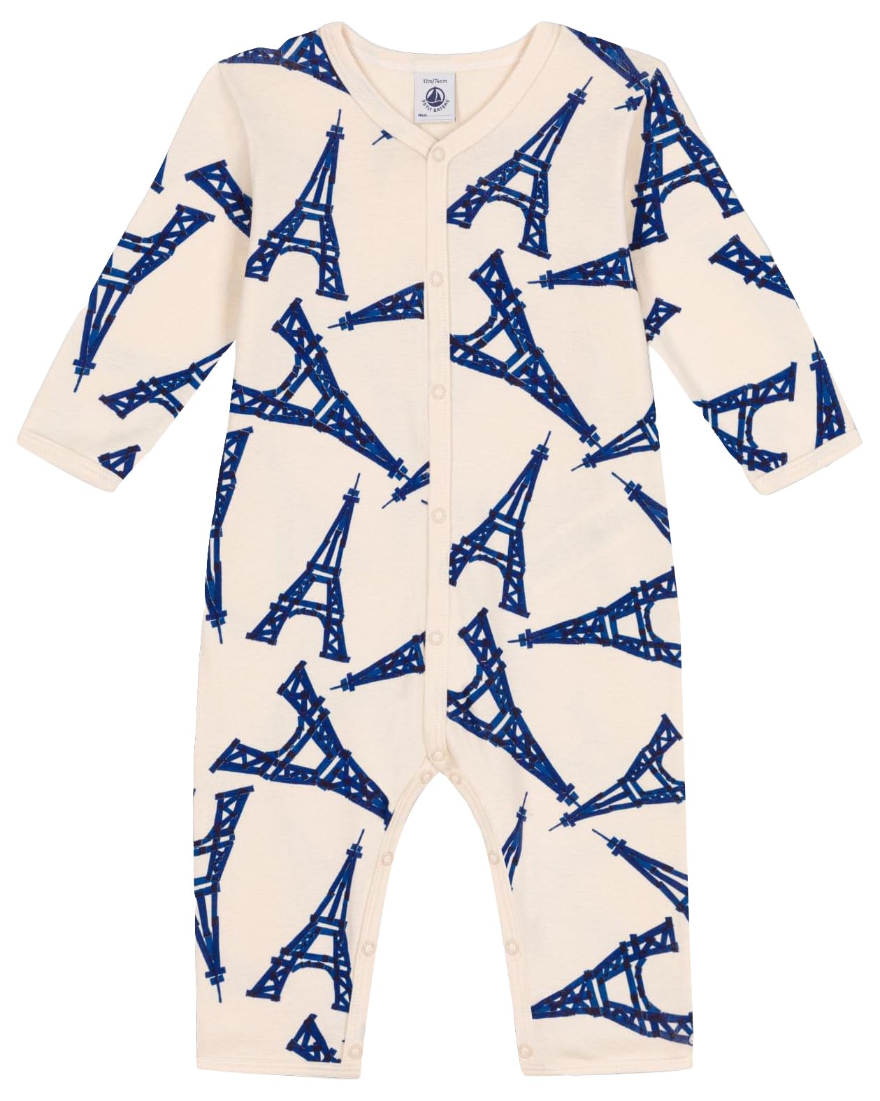 

Комбинезон без ножек A0BX2 молочного цвета 3 месяца 60 см [Petit Bateau] Белый/Мульти
