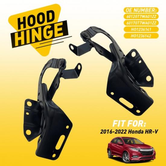 Front Driver & Passenger Side Hood Hinge Set of 2 For 2016- Honda HR-V HRV V